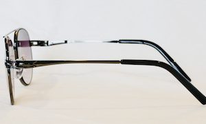Pilot solbrille med styrke og transparente glass